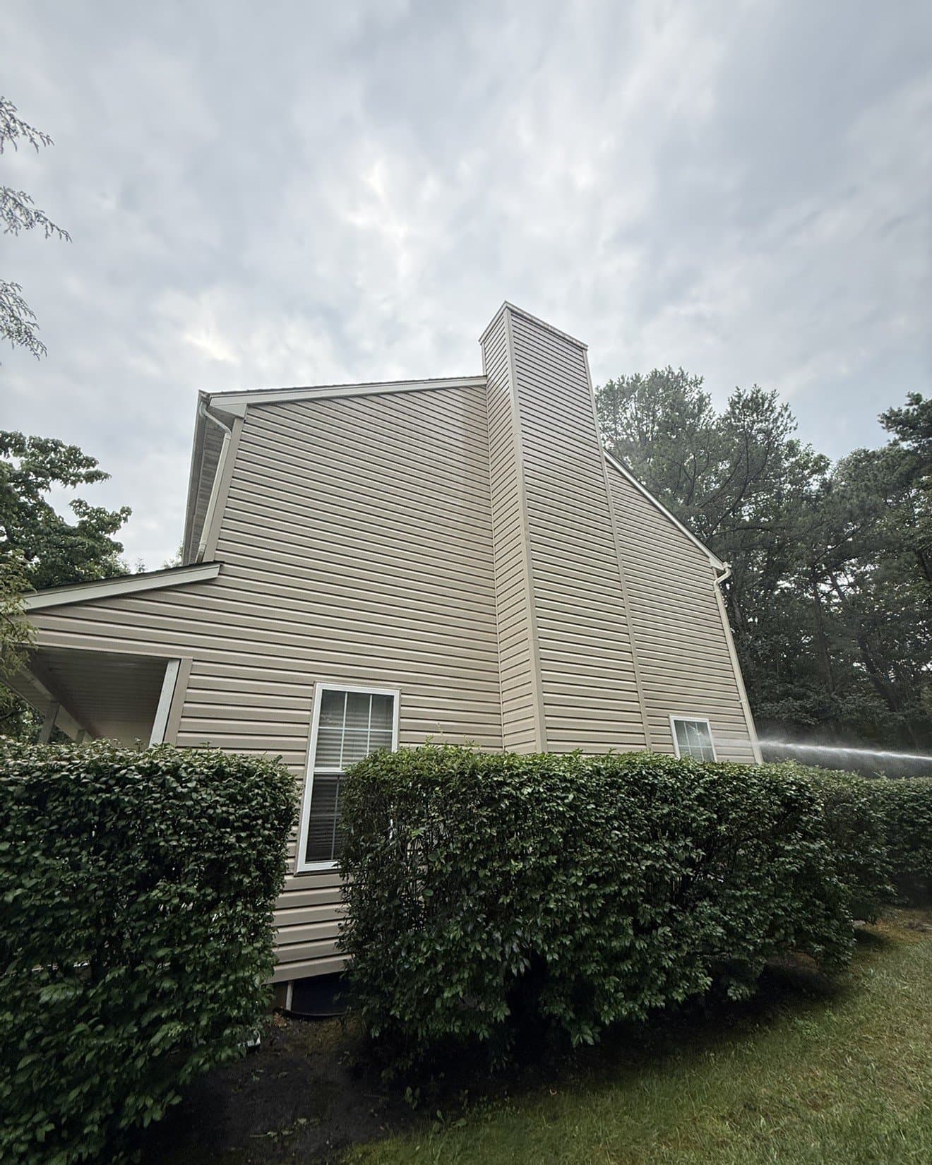 After — Vinyl siding — pressure washing