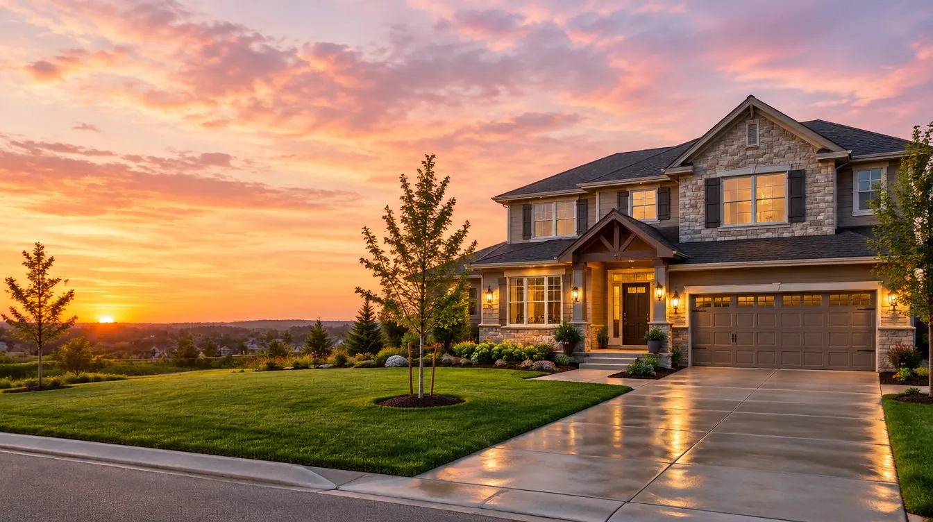 Family home at sunset cared for by Thoro Clean